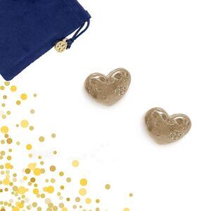 Tory Burch Heart Stud Earrings NWOT